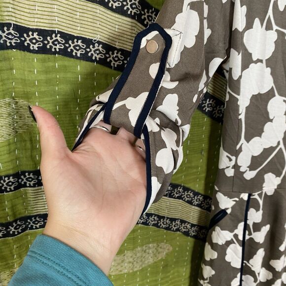 NWT Diane Von Furstenberg Faith Camo/ Navy Print Silk Jersey Wrap Dress Size 10 - Picture 6 of 16